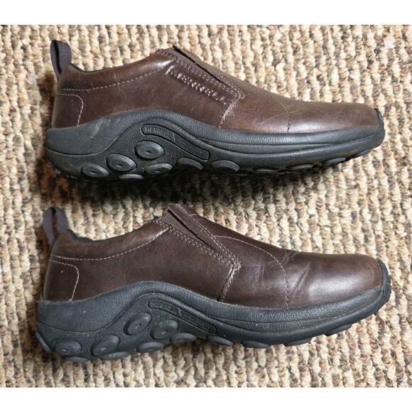 Merrell Jungle Moc Leather Slip On Shoes Mens 7 Espresso Comfort Casual J84987 main image 7